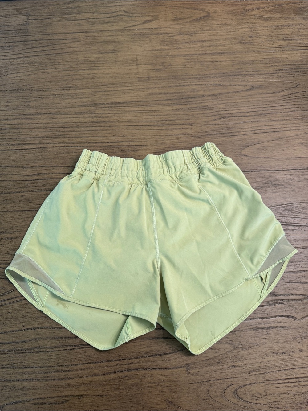 Women's Lightweight Citron Green Athletic Shorts